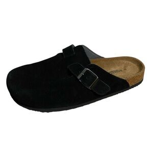 Aquatherm Women's Classic Black Suede Slip-On Clogs